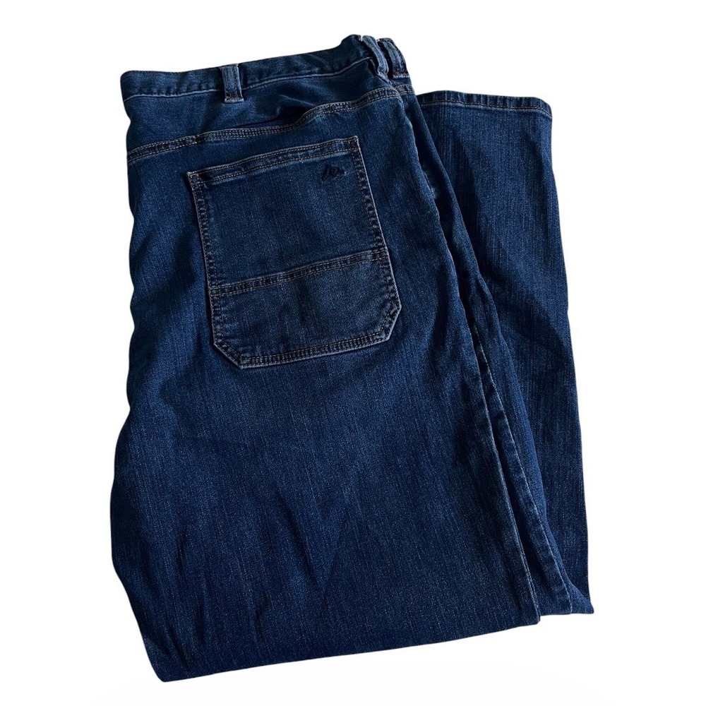 Ridgecut Men's Tough Wear Straight Leg Jeans 44x30 Medium Blue Stretch Denim